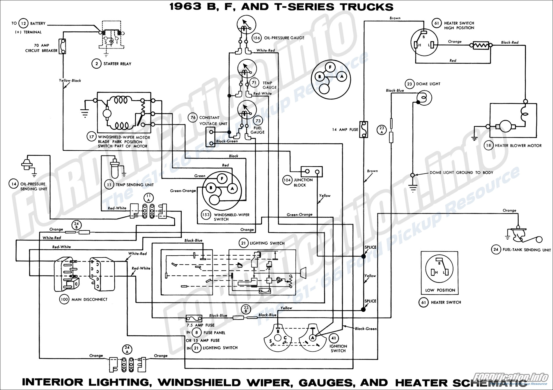 1963 Ford Truck Wiring Diagrams - FORDification.info - The '61-'66 Ford  Pickup Resource Headlight Switch Wiring Diagram FORDification.info