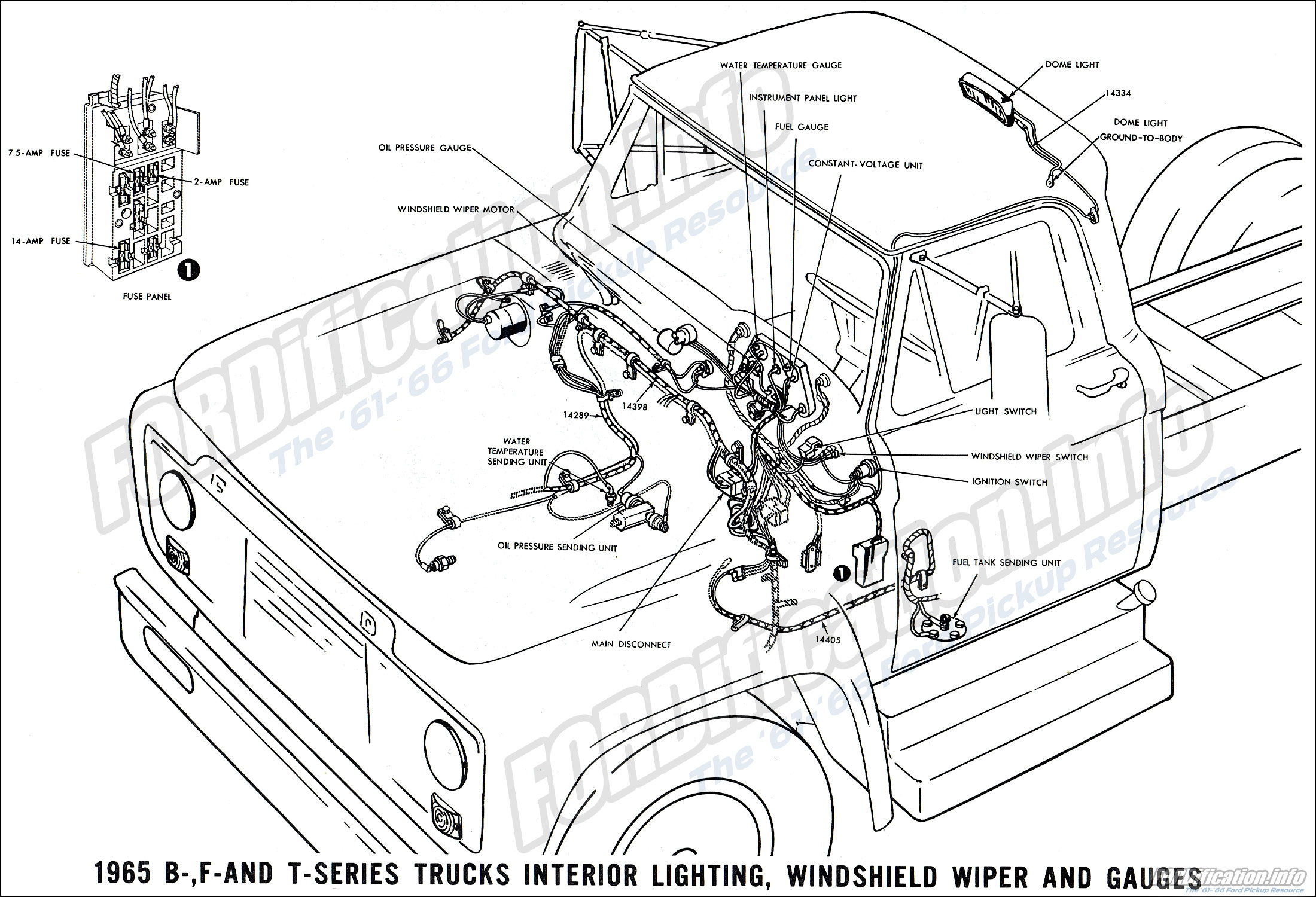 1965 Ford Truck Wiring Diagrams - FORDification.info - The ... 65 ford f100 wiper switch wiring diagram 